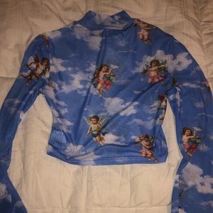 Mesh Blue Angel Top